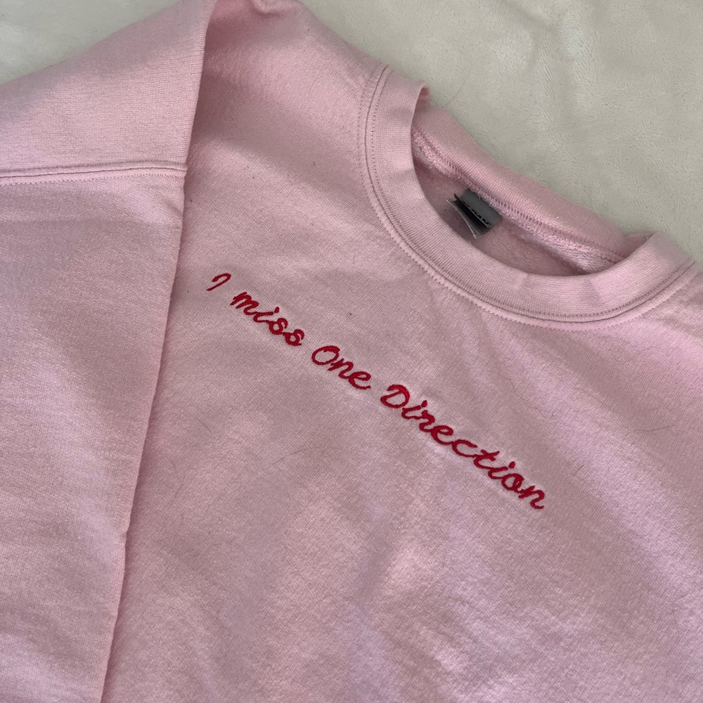 I Miss One Direction Embroidered Sweatshirt